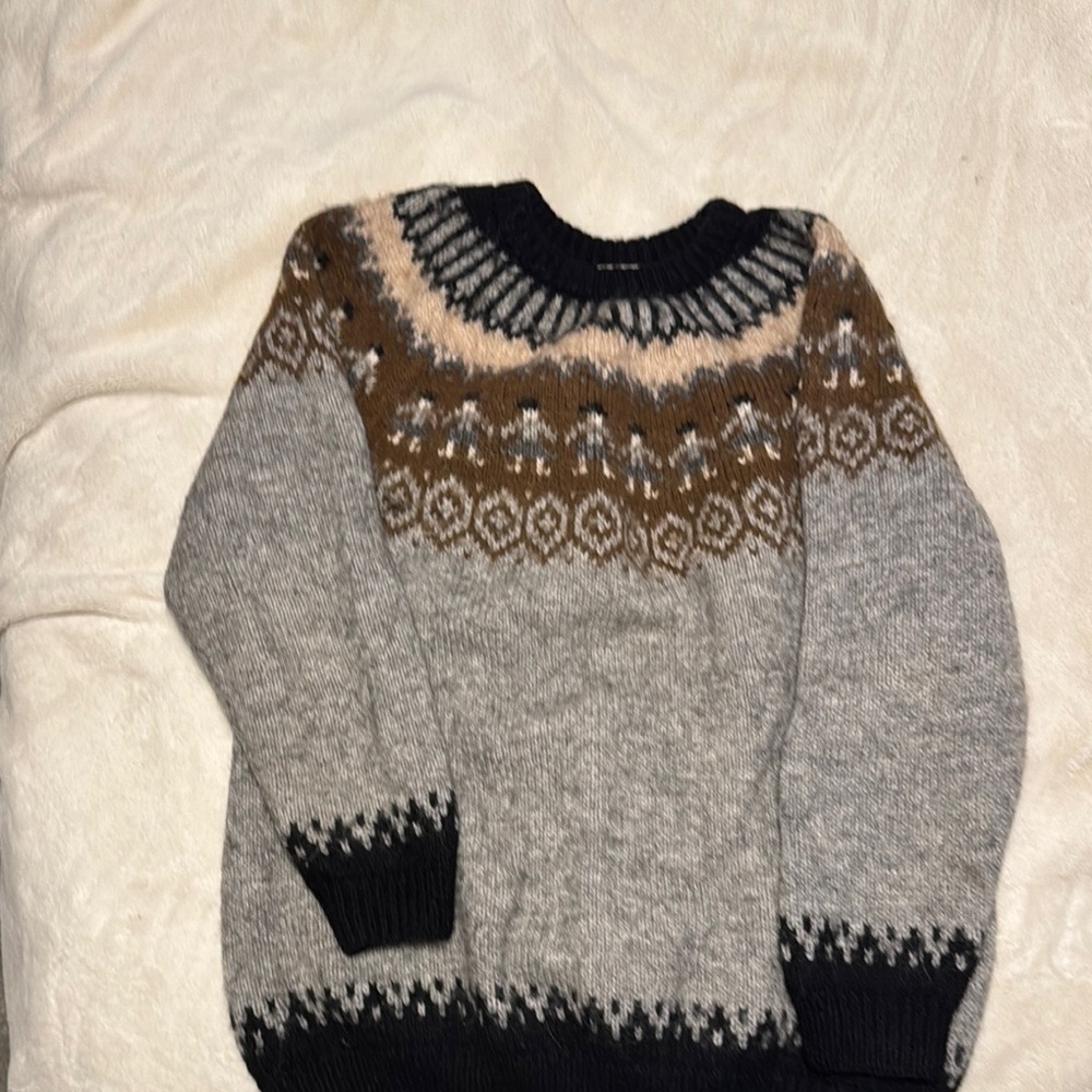 Cozy Knit Sweater with Nordic Pattern